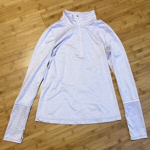 Z by Zella 1/2 Zip Long Sleeved Pullover Workout Athleisure light Purple Sz Med